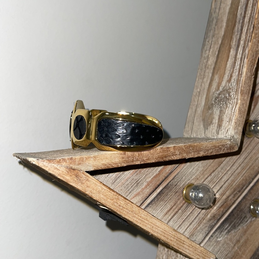 Rustic Cuff Gold & Snakeskin Cuff - Picture 10 of 14